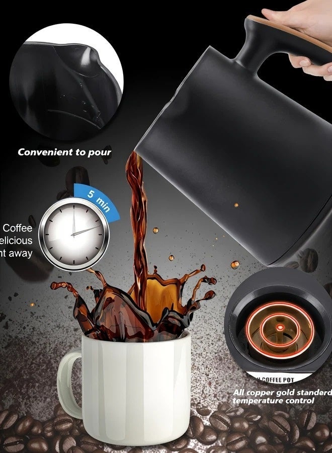 سوكاني ماكينة تحضير القهوة التركية بسعة 250 مل باللون الأسود والرمادي - Image 2